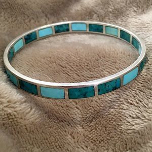 SILPADA High Seas Turquoise and Sterling Silver 925 B2828 Bangle